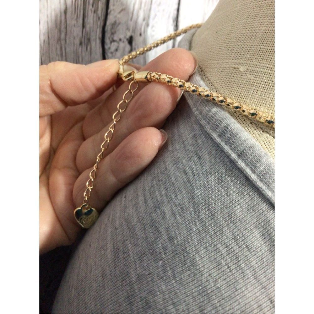 NWT Betsey Johnson Pink & Gold Rhinestone Shoe Pendant Adjustable Chain - Picture 3 of 15